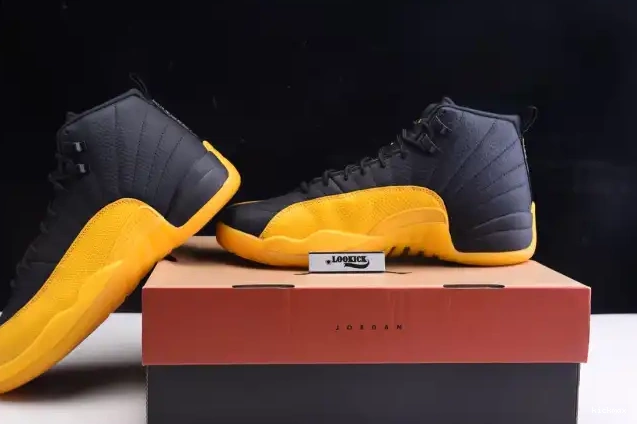 Rep MAX Gold University Air Jordan 12 130690-070 Black Retro 0416